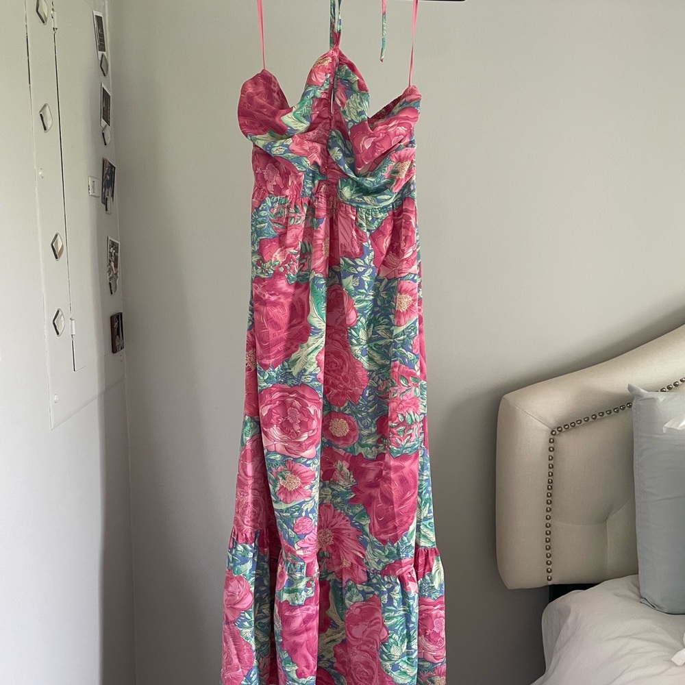 Lush Pink and Green Floral One Piece